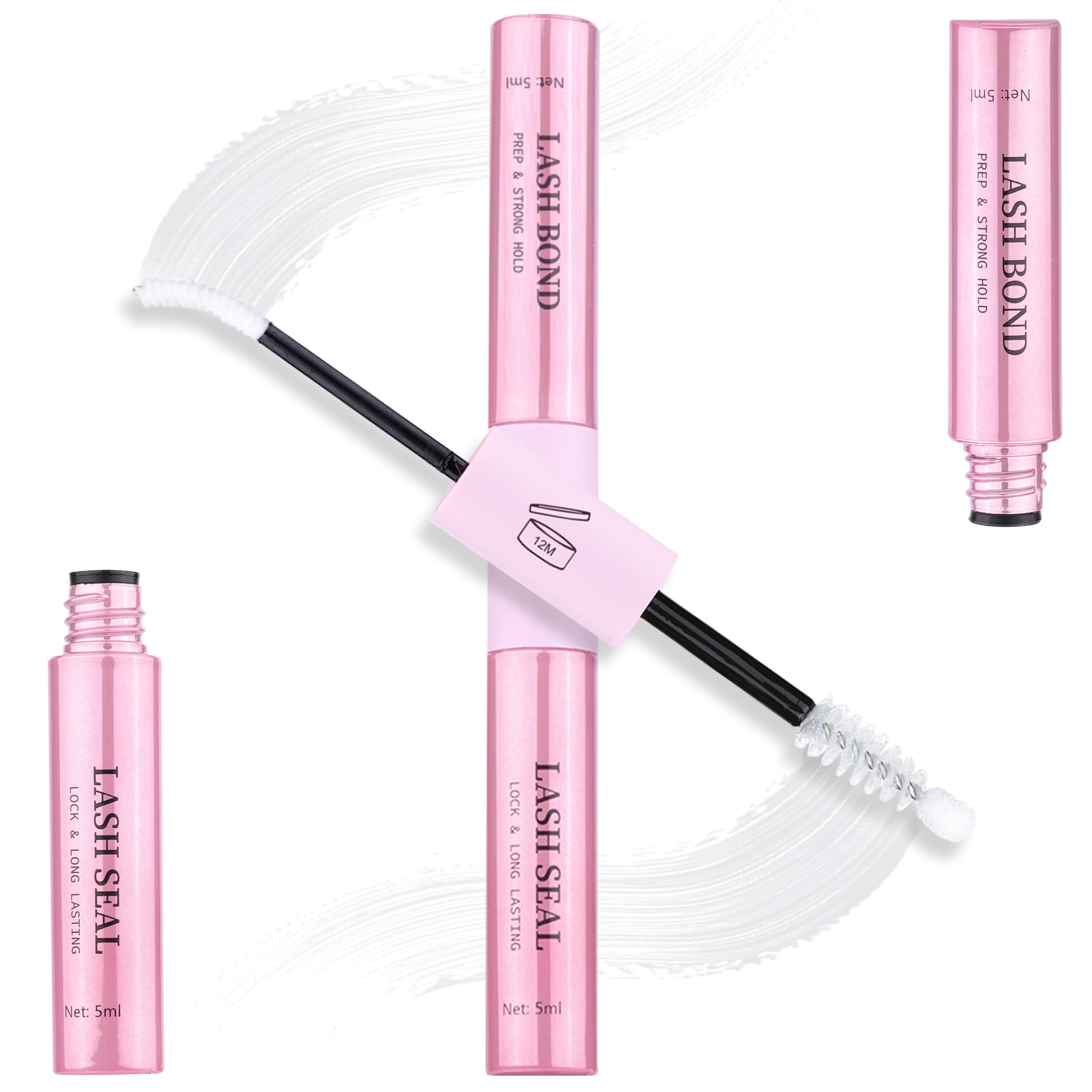 Photo 1 of White Lash Glue Lash Cluster Glue Bond and Seal Lash Glue For Eyelash Clusters Eyelash Glue Waterproof Long Lasting White 2 In 1 Lash Extension Glue DIY At Home by Zegaine(1Pc)