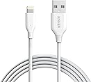 Anker PowerLine 6ft Lightning Cable, MFi Certified for iPhone X / 8 / 8 Plus / 7 / 7 Plus / 6 / 6 Plus / 5 / 5S (White)
