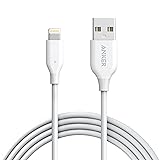 Anker PowerLine ライトニングUSBケーブル【Apple MFi認証取得 / 結束バンド付属】iPhone、iPad、iPod各種対応 (ホワイト 1.8m)