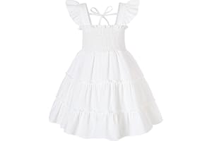YOUNGER TREE Toddler Girl Dress Kids Sleeveless Ruffle Dresses for Girls Summer Outfits Beach Sundress