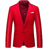 MOGU Men's Slim Fit Sport Coat Blazer Casual Formal Suit Jacket for Party Business Wedding Prom and Homecoming