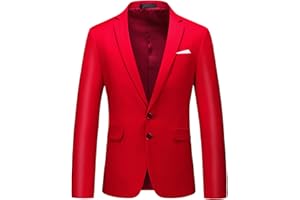 MOGU Men's Slim Fit Sport Coat Blazer Casual Formal Suit Jacket for Party Business Wedding Prom and Homecoming