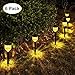 Geloo Solar Lights Outdoor, Solar Pathway Lights Outdoor Garden Lights Landscape Lighting Weatherproof Auto On/Off for Lawn Patio Yard Walkway Sidewalk Driveway, Warm White
