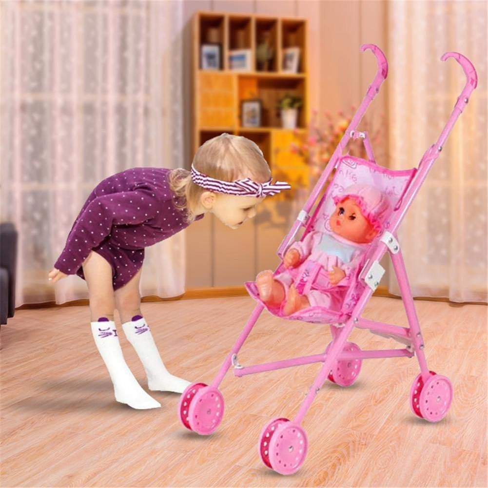 Plastique Poupee Collection Jouet Poupee Pliable Poussette Avec Poignee Robuste Bebe Fille Jouer Maison Poupee Cadeau Pour Enfants 18 11 9 45 21 65in Lizefang Jouet Poussette Pour Poupee Poupees Et Accessoires Jeux Et Jouets