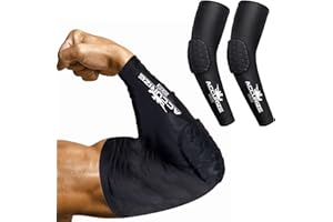 Accurize 2pcs Shooting Sleeve, Padded Arm Sleeve for Sports, Elbow Pad for Shooting, Football, Volleyball, Baseball-Black