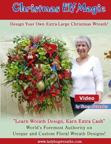 DIY, XL Elf Christmas Wreath, Learn to Design a Gorgeous Holiday Wreath Like This One, DVD Video