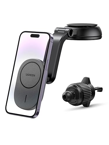 UGREEN Magnetic Wireless Car Charger Mount, Compatible with iPhone