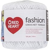 Red Heart Fashion Crochet, Thread Size 3, White