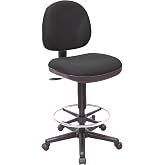 Lorell Pneumatic Adjustable Multi-Task Stool, Black