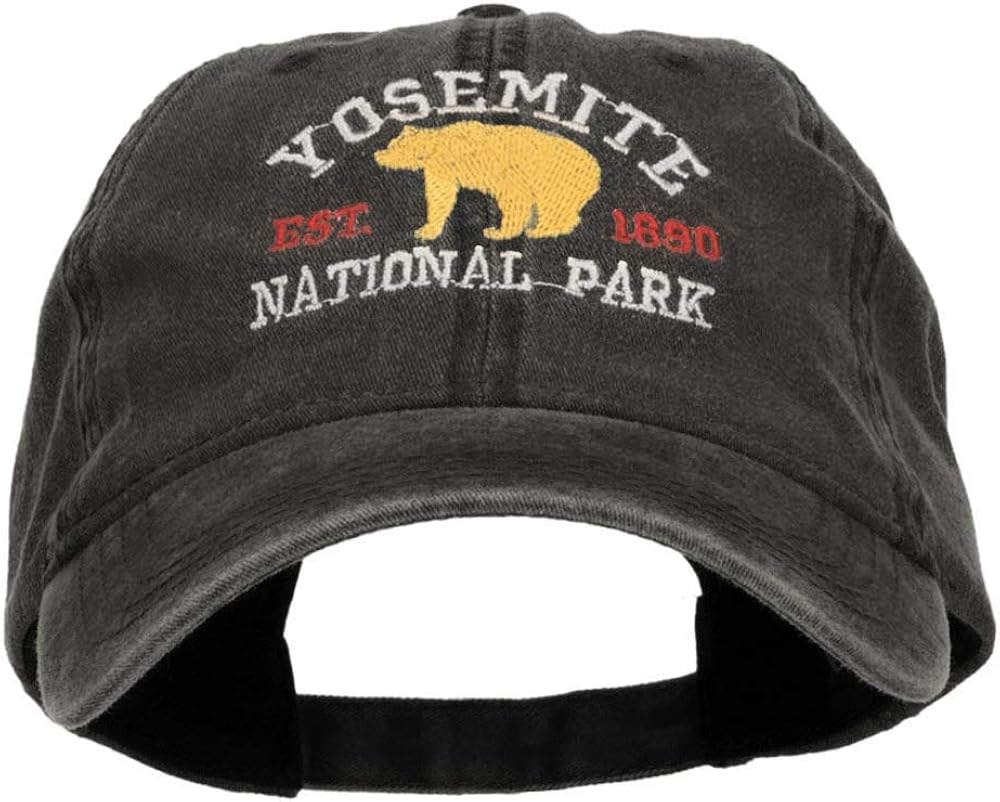 Yosemite National Park Embroidered Washed Cap