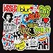 100 Pieces Waterproof Vinyl Stickers for Personalize Laptop, Car, Helmet, Skateboard, Luggage Graffiti Decals (M-section)