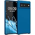 kwmobile Case Compatible with Google Pixel 6 Case - TPU Silicone Phone Cover with Soft Finish - Blue Reef