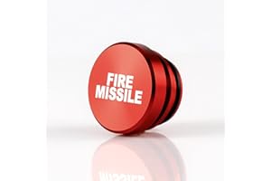 UYYE Cigarette Lighter Plug Billet Aluminum Dustproof Plug,FIRE Missile Button,Car Interior Accessories Fits Most Automotive Vehicles and Boats with Standard 12 Volt Power Source,Red