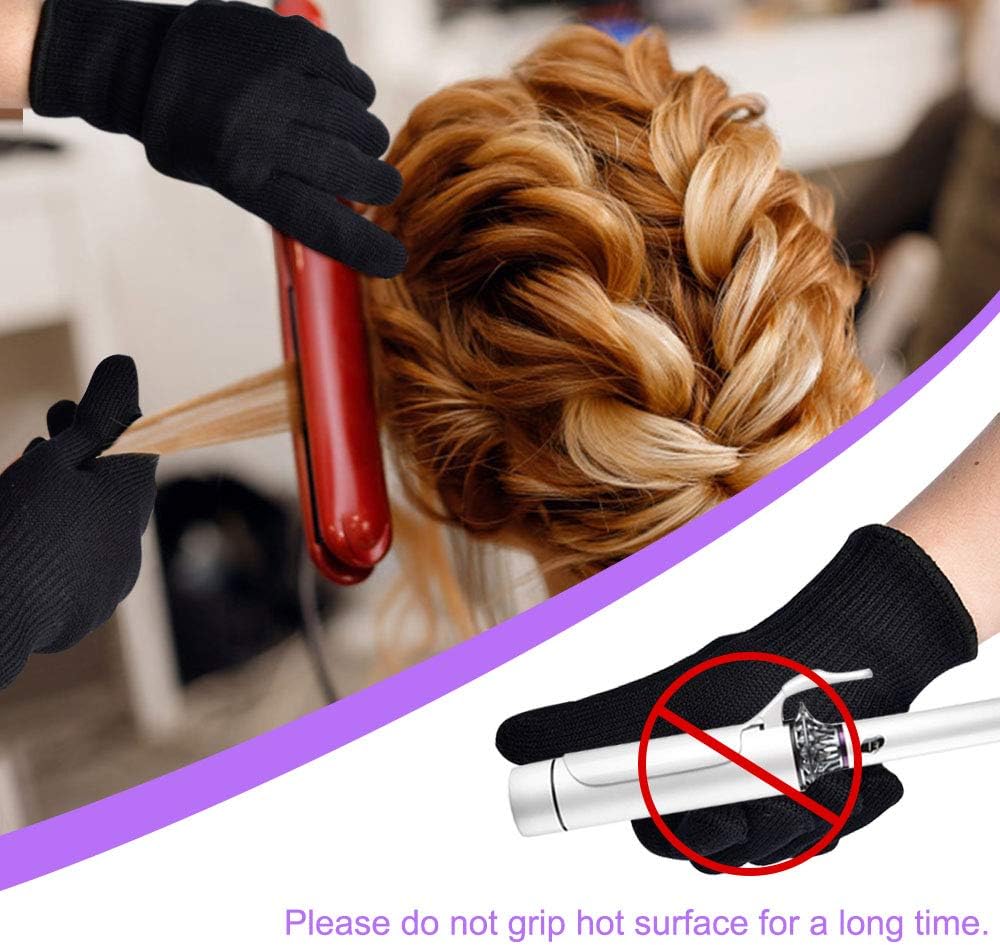 Heat Resistant Gloves Heat Proof Glove IKOCO 2Pcs Mitts for Hair Styling Curling Iron Flat Iron and Curling Wand Hot-Air Brushes,Universal Fit Size: Health & Personal Care