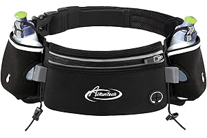 AiRunTech Hydration Running Belt with Water Bottle, Hiking Fanny Pack for Phone and Wallet Holder, Running Bag Runners Essent