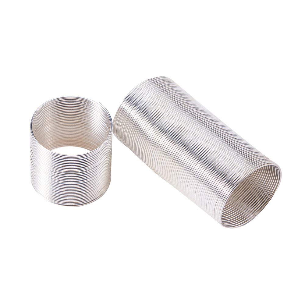 PH PandaHall Steel Memory Wire for Ring Making, 100 Loops Strong Jewellery Wire Sliver Beading Wires for DIY Ring Earring Craft Jewellery KeychainCraft Making, 2.2cmx0.6mm/20 Gauge