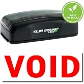 Large Pre-Inked Business Stamp, Red Ink Void Stamp, Ideal for Software Developers, 7/8 x 2-1/4 Size, Quality, Durable, Easy-to-Use, Ideal for Official Documents and Business Use, Quick Stamping