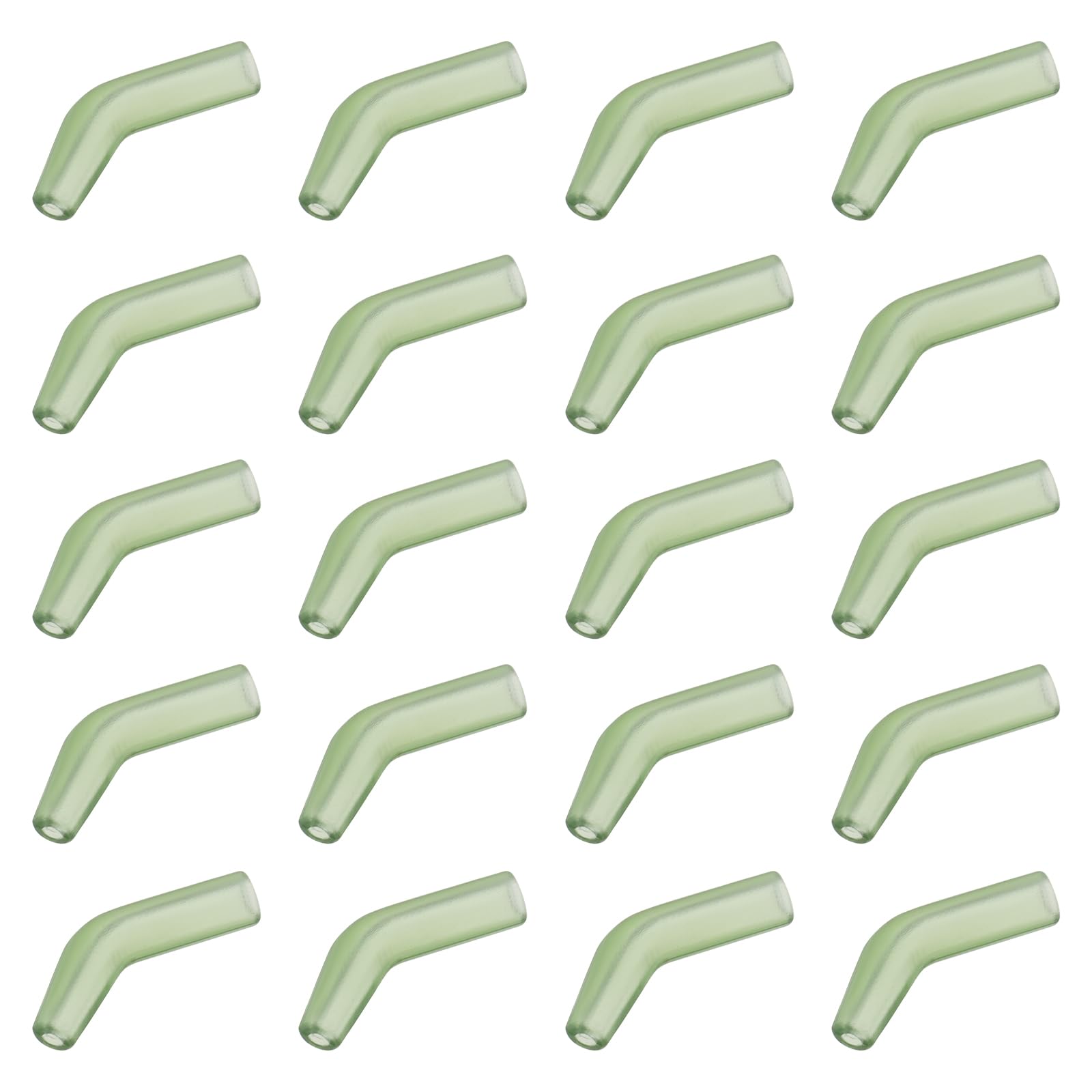 Be In Your Mind 50PCS Carp Fishing Hook Kickers Small Hole Diameter 1mm Large Hole Diameter 1.8mm Height 11mm for Saltwater Freshwater TPR Aligner Fishhook Sleeves Dark Green