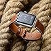 Valkit for Apple Watch Band - iWatch Bands 42mm Genuine Leather Strap iPhone Smart Watch Band Bracelet Replacement Wristband with Stainless Steel Adapter Clasp for Apple Watch 2 1, Single Tour - Brown