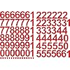 Cijferstickers, 5 cm hoog, in rood, 96 plakcijfers, zelfklevende cijfers en cijfers 0-9, ideaal voor buiten, want water…