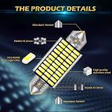 KATUR Festoon LED Bulbs 41mm 42mm 6000K Canbus Error Free 4pcs White view 3