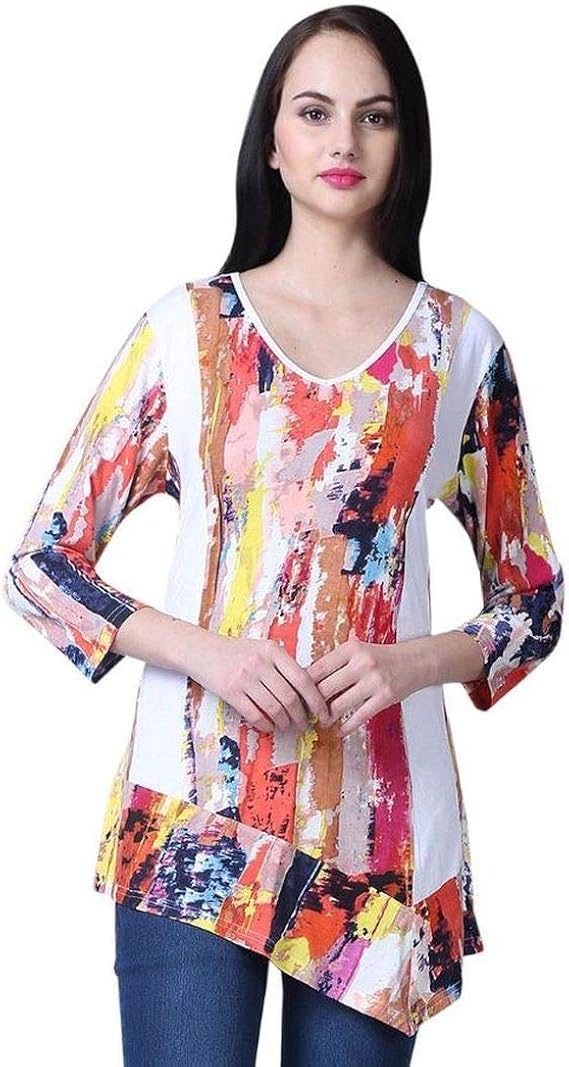 Parsley & Sage Women's Francine Asymmetric Tunic Top (Large) Amazon.ca Clothing & Accessories