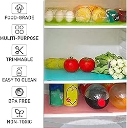 Aiosscd 7 PCS Shelf Mats Refrigerator Liners