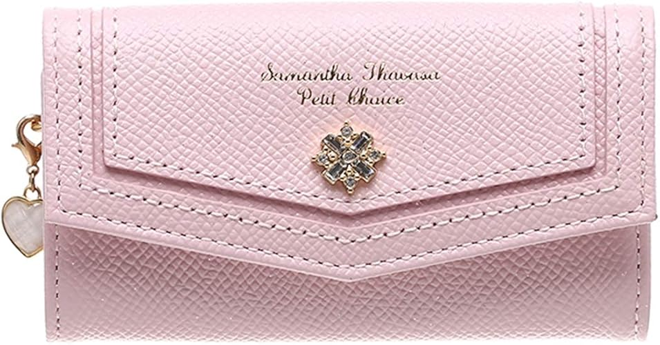 Amazon セット品 Samantha Thavasa Petit Choice サマンサタバサ クロスエンブレム キーケース キー財布 ビジュー 4連 キーリング レディース 牛革 本革 キーケース チャーム ベビーピンク Samantha Thavasa Petit Choice サマンサタバサプチチョイス キー