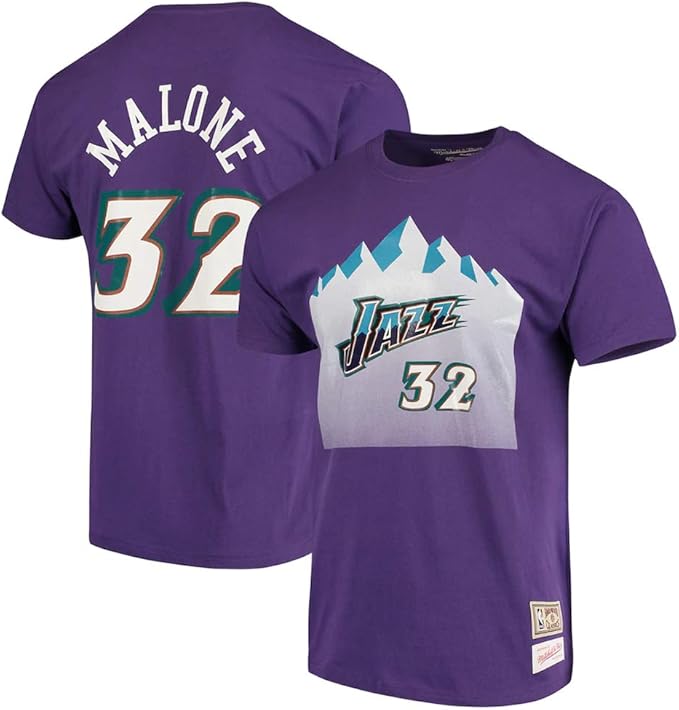ISHOP Camiseta de baloncesto para hombre NBA Utah Jazz #32 Malone