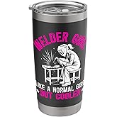 Welder Girl Definition Female Welder Women Welding Girl Stainless Steel Insulated Tumbler
