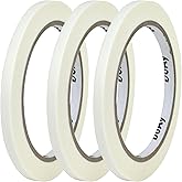 DOAY 3 Pack White Masking Tape - Painters Tape 0.25 Inch Wide - Multi-Surface, Water Resistant, Indoor & Outdoor Use - 270FT Total - Artist Tape for Paint, Wall, Car, DIY (#4010)