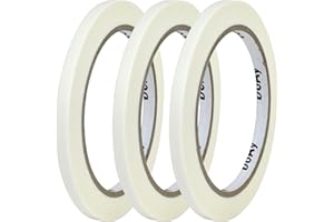 DOAY 3 Pack White Masking Tape - Painters Tape 0.25 Inch Wide - Multi-Surface, Water Resistant, Indoor & Outdoor Use - 270FT Total - Artist Tape for Paint, Wall, Car, DIY (#4010)