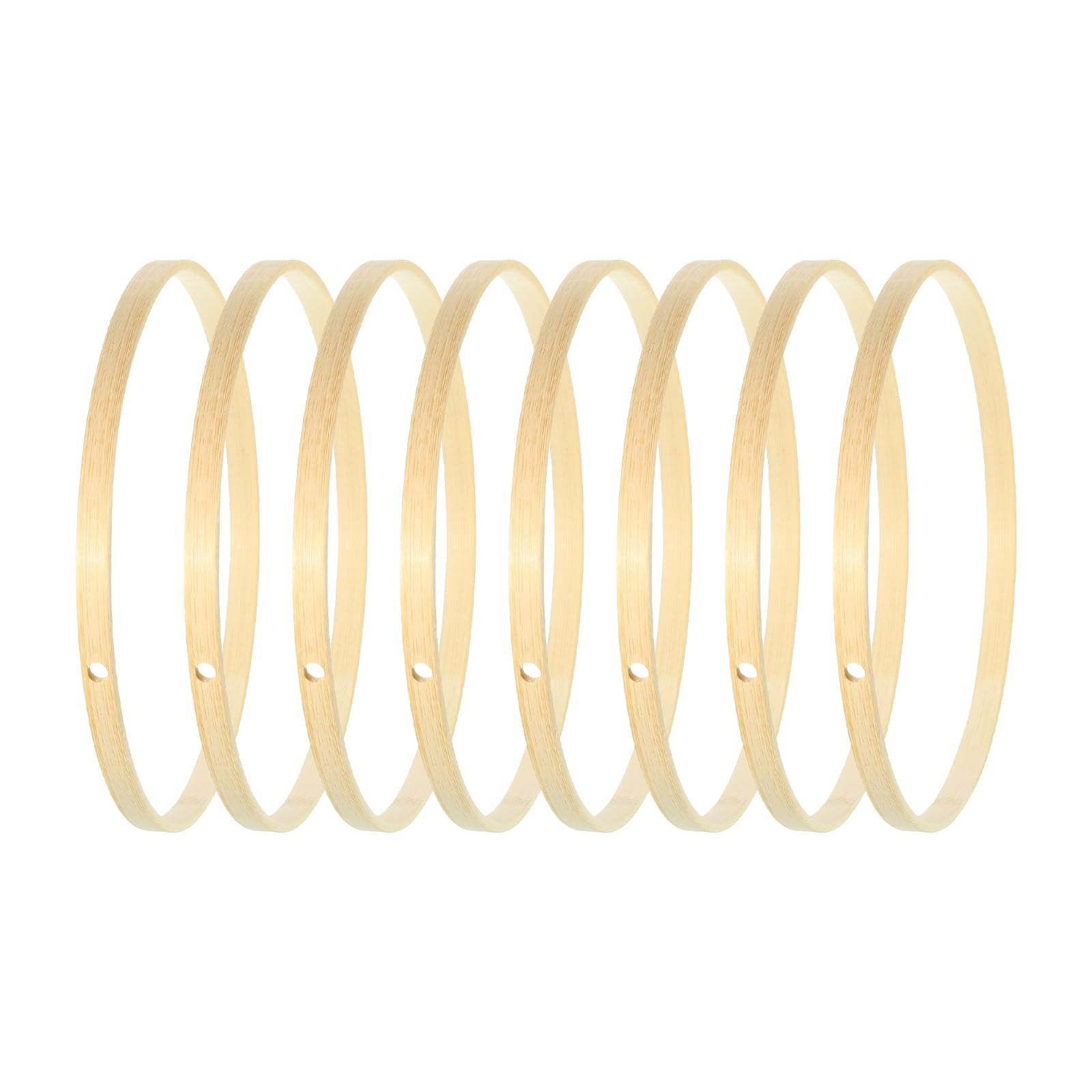 PATIKIL 6 Inch Bamboo Macrame Hoop, 8Pcs Wood Floral Hoop Craft Rings for DIY Craft Dream Catcher Wedding Wreath Decor Christmas Hanging Decorations