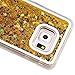 Samsung Galaxy S7 Edge case,Crosstree Liquid, Appmax Cool Quicksand Moving Stars Bling Glitter Floating Dynamic Flowing Case Liquid Cover for galaxy s7 edge. (Star Gold)