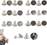 Lohas Select 12 Pcs Jeans Buttons Adjustable No Sew Instant Waist Tightener
