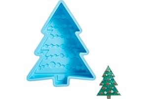 Qeuly Freshie Molds Christmas Tree Car Freshie Molds Large Silicone Epoxy Resin Molds for Freshie Aroma Beads Wax Melts Soap Molds Candle Molds Clay Molds(Christmas Tree)