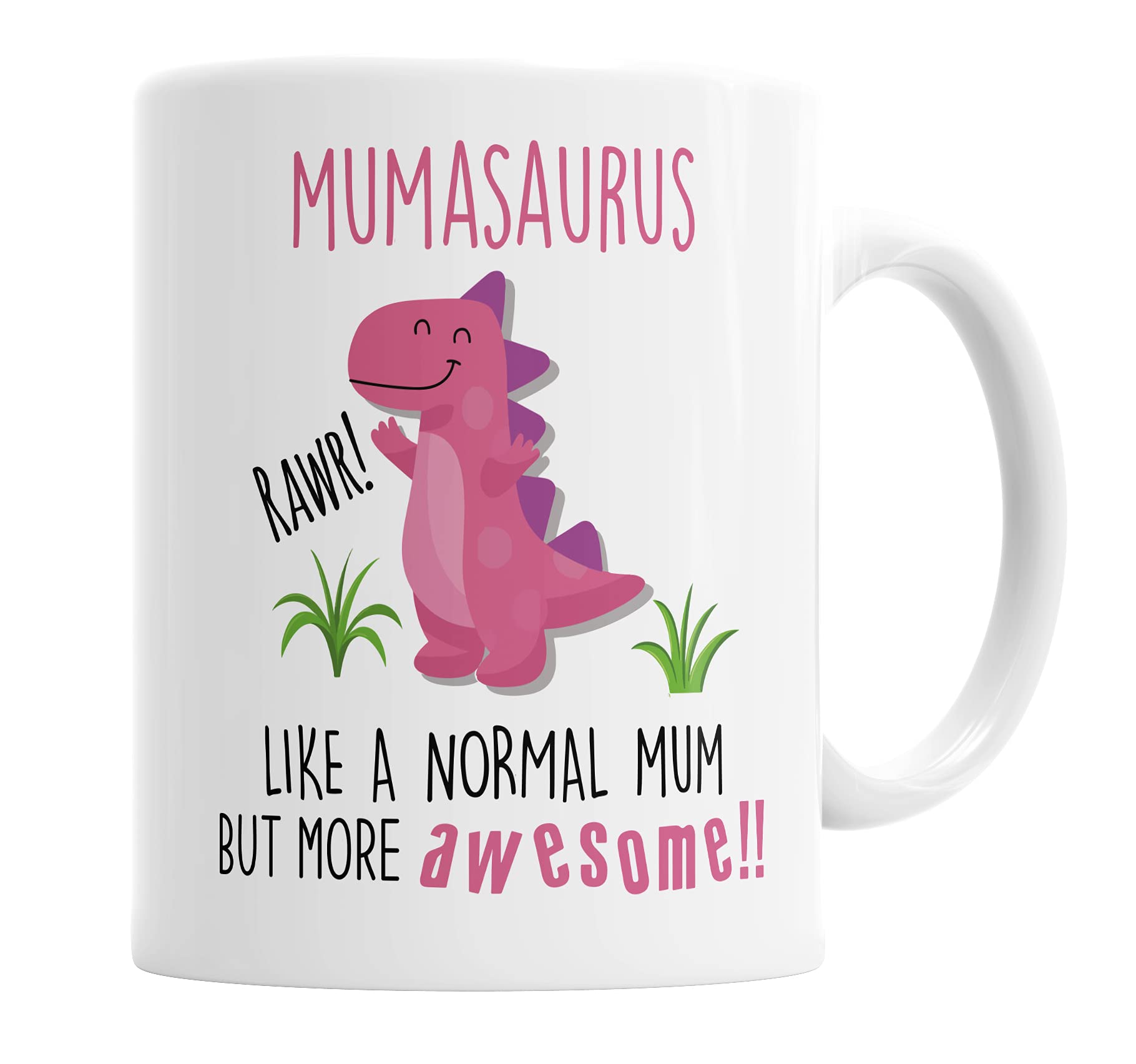 Mumasaurus Mug Mum Dinosaur Cup for Fathers Day Birthday Christmas Funny Mug Present for Mum