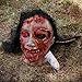 Halloween Haunters Life-Size Hanging Animated Decapitated Zombie Ghoul Head with Moving Jaw Mouth That Screams Prop Decoration - Rubber Latex Flashing Eye - Table Top Haunted House Graveyard Display