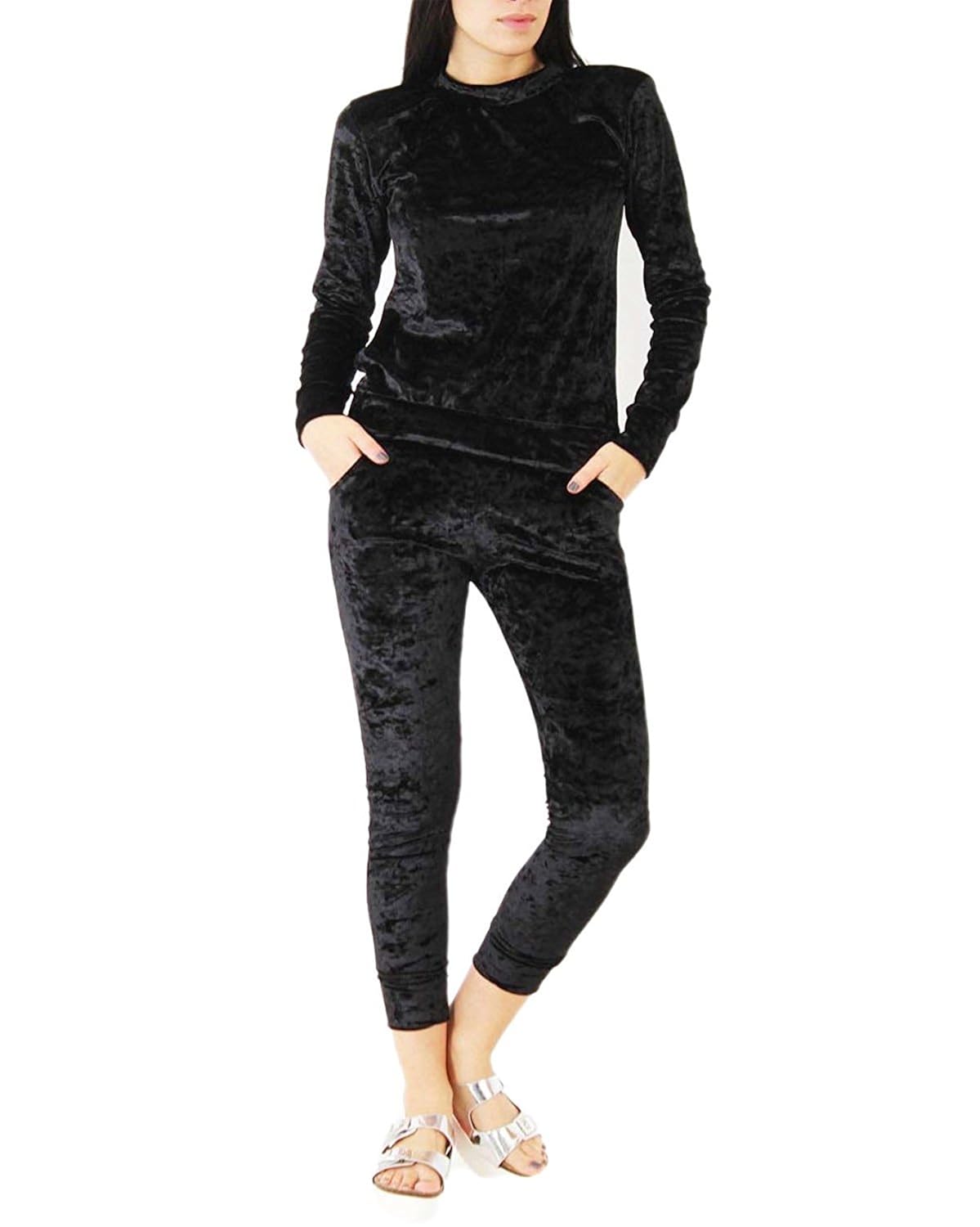 plus size crushed velvet tracksuit