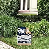 Big Dot of Happiness Thank You Delivery Drivers - Outdoor Lawn Sign - Appreciation Yard Sign - 1 Piece