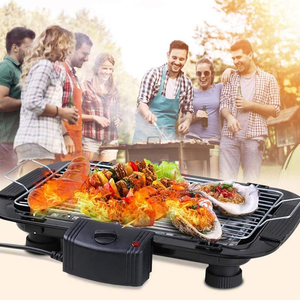 review XNDCYX Electric Griddles, Smokeless Barbecue Grill Indoor, Portable Household Electric BBQ Table Top Grill, Adjustable Heat Control, Water Filled Drip Tray, 2000 W,48329cm