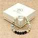 Bivei Lava Rock Stone Essential Oil Diffuser Bracelet - Natural Semi Precious Gemstone Beads Healing Crystal Bracelet(Amazonite)