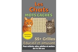 Livre de mots cachés Les chats: Mots mêlés captivants en français autour des chats | Format pratique 6x9 pouces, 110 pages | 
