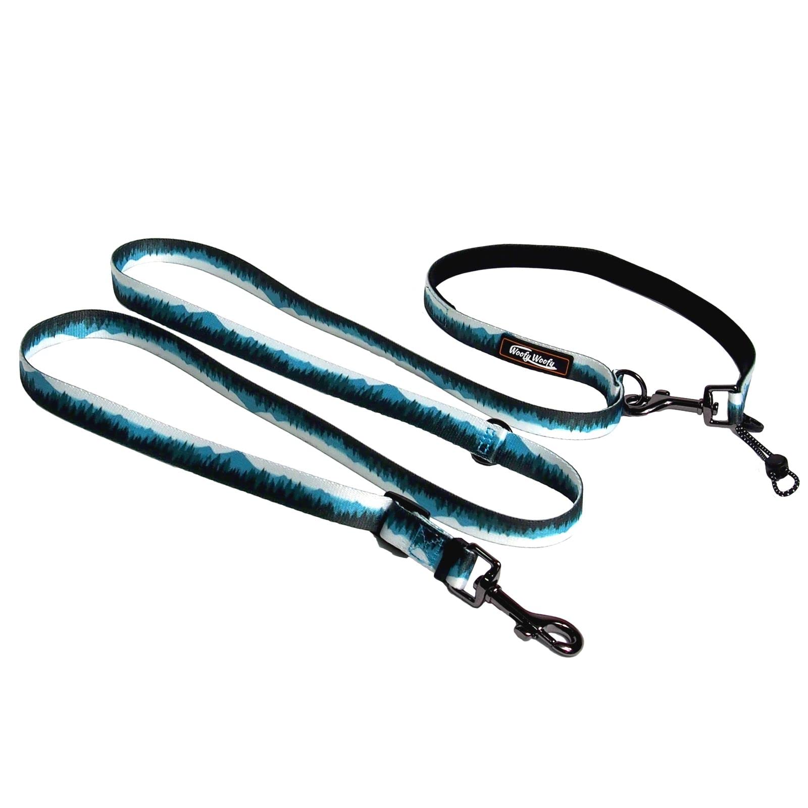 Woofy Woofy 6in1 Multifunctional Dog Leash, Hands Free Leash, Adjustable Length 2M, Forest Print, (S/M)-Width 2.0cm, for Small and Medium Dog