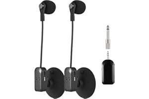 RiToEasysports Rugged 2.4G Wireless Musical Instrument Microphone with Flexible Gooseneck Design for Guitar, Violin, Cello, A