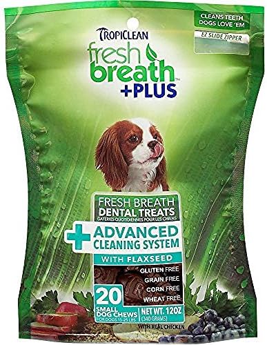 Tropiclean 20 Count Advanced Cleaning Dental Chews for Small Dogs