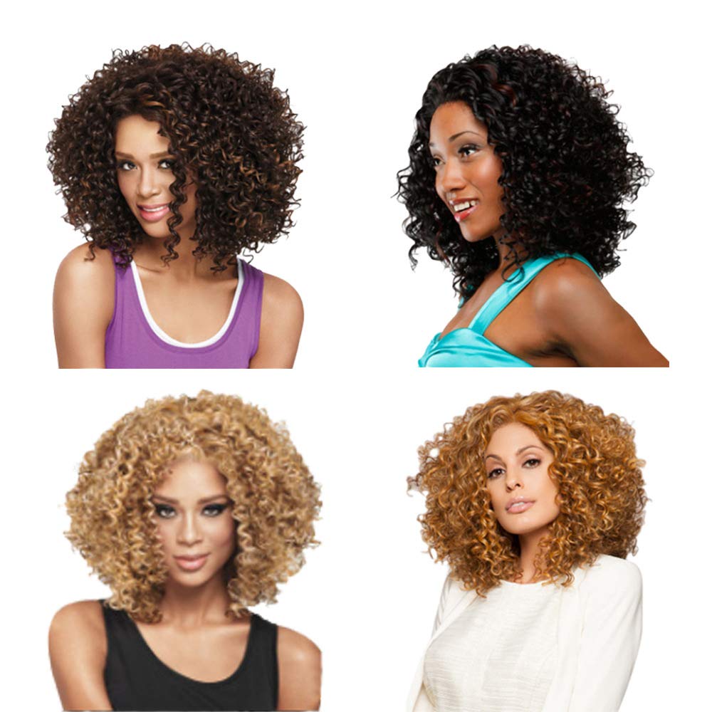 Amazon Com Women S Wig Set Small Wave Explosion Roll Short Hair