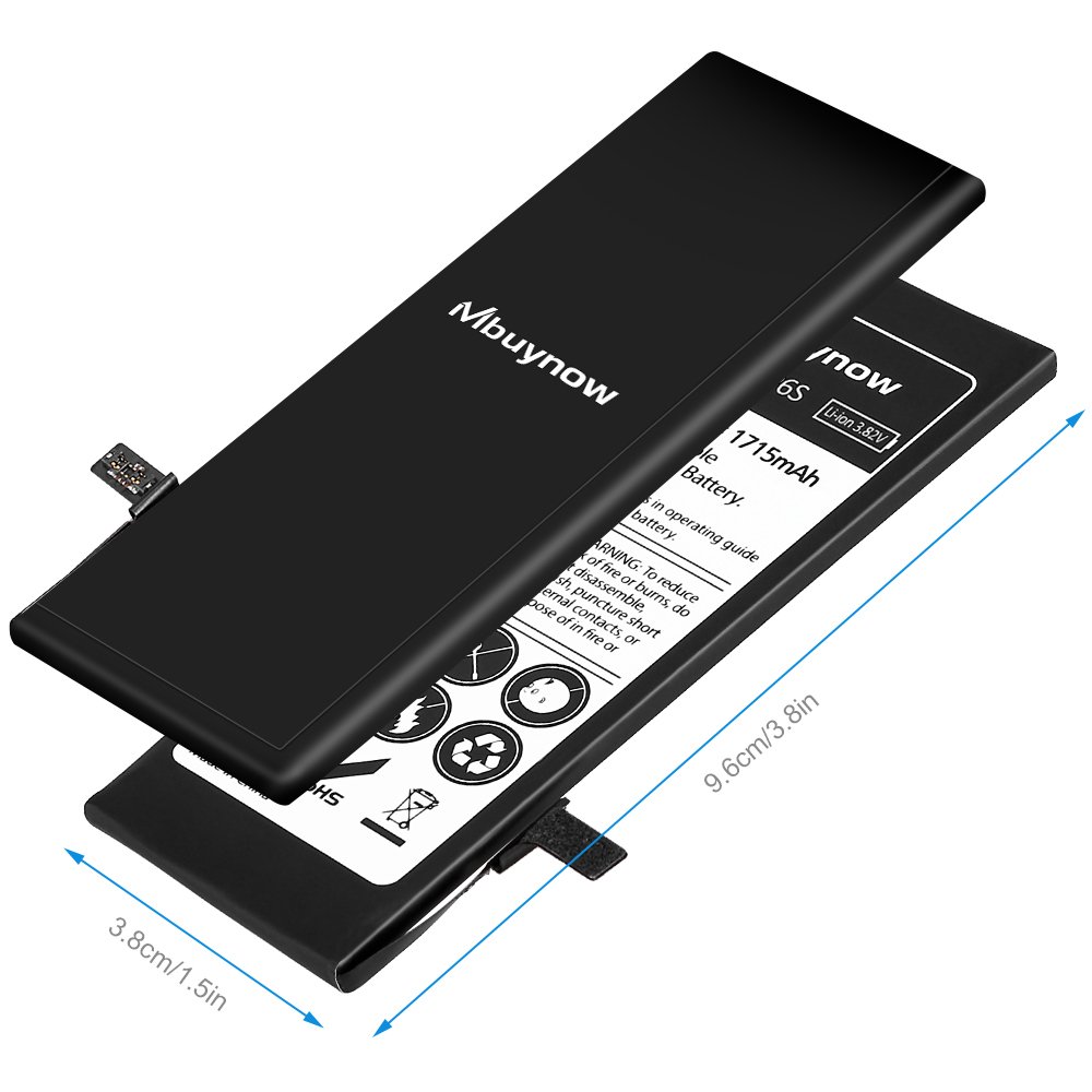 Mbuynow iPhone 6S Battery Replacement, Complete Repair Kit with Tools and Instructions High Capacity (1715mAh) New 0 Cycle