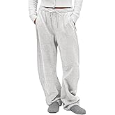 Wyeysyt Wide Leg Pants Women Baggy Barrel Sweatpants Cotton Women's Sweatpants