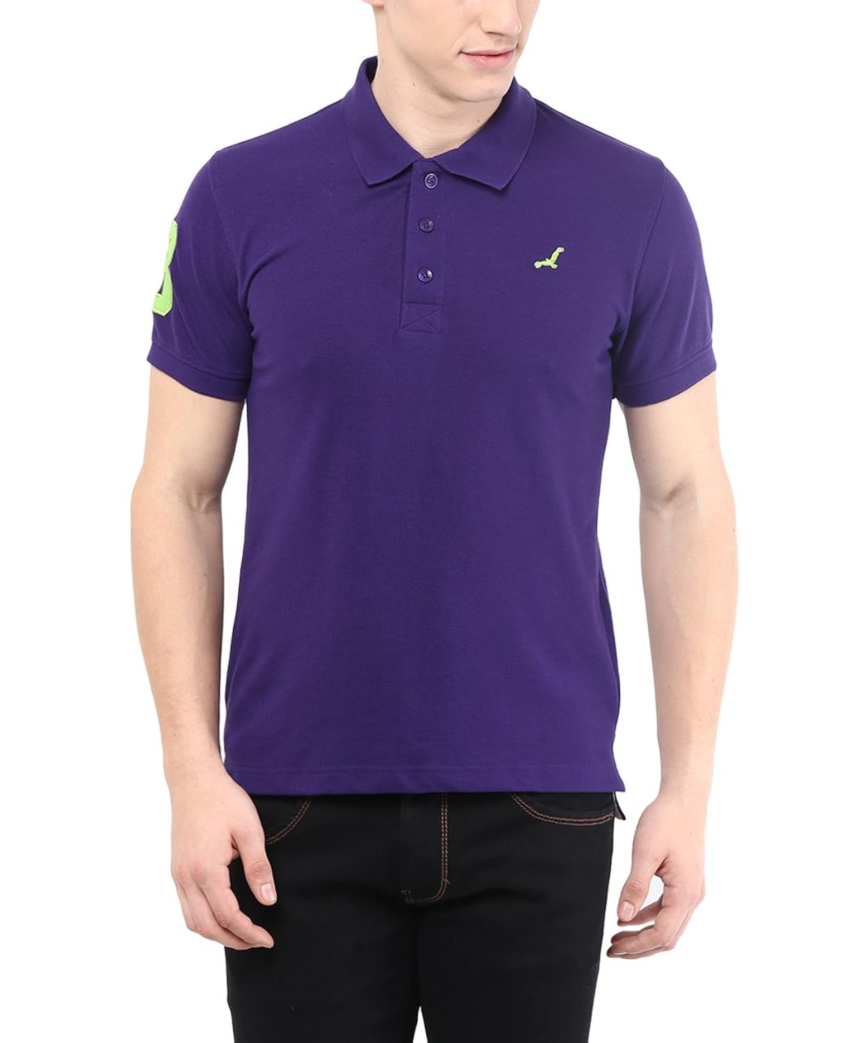 american crew men's cotton and polyester blend polo purple